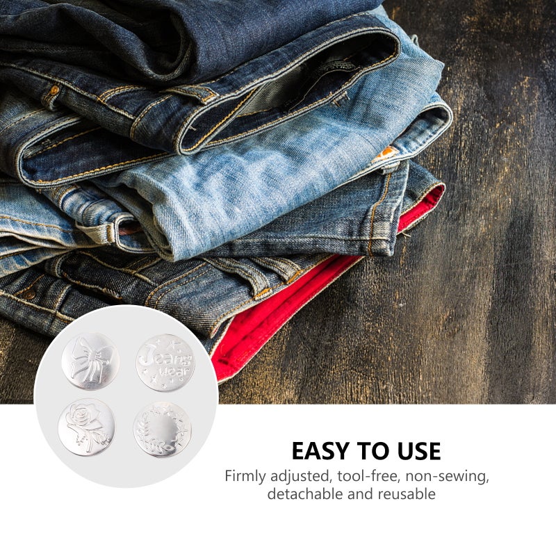 Vintage Buttons for Adjustable Detachable Belt Buckle, No Sewing Required, Reusable - Image 4