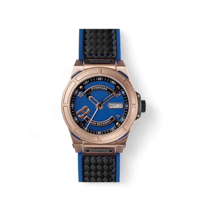 Hydrogren Otto Blue-Rose Gold Watch