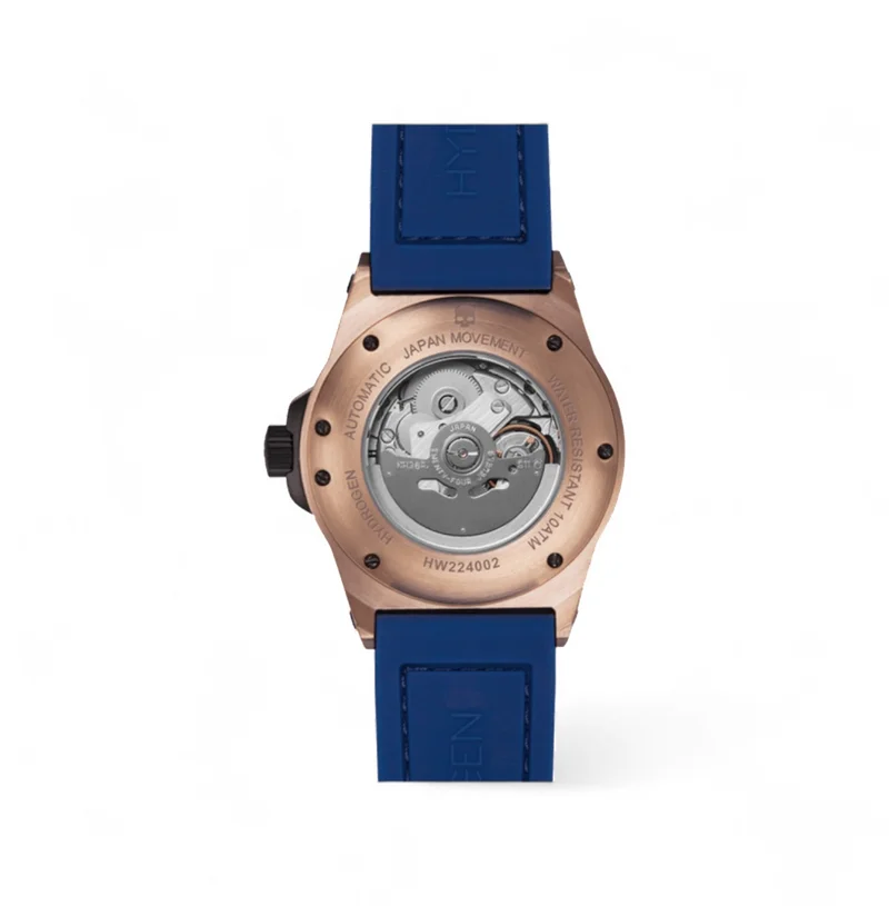 هيدروجين واتش ساعة هيدروجين أوتو أزرق وروز جولد