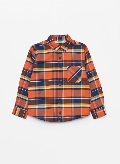 Plaid Long Sleeve Boy Shirt