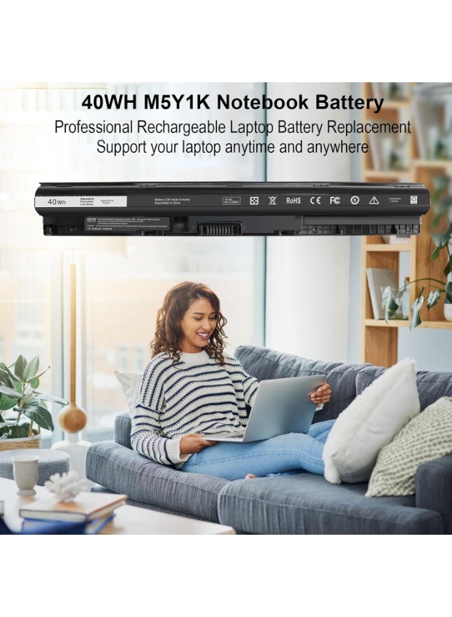 40WH M5Y1K HD4J0 Battery Compatible with Dell Inspiron 15 3551 3552 3558 5558 5559 14 3451 3452 3458 17 5755 5756 5758 5759 INS14UD-1328W 1528B Vostro 3458 3558 GXVJ3 VN3N0 991XP M5YIK 453-BBBQ P60G - Image 5