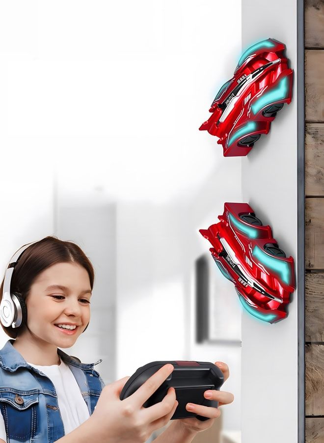 Wall Climbing Remote Control Car with 360 Rotation and Lights 2.4GHZ RC Car That Climbs Walls Recharge RC Stunt Cars Toys for Boys Gifts for 3 4 5 6 7 8 9+ Year Old - Image 1