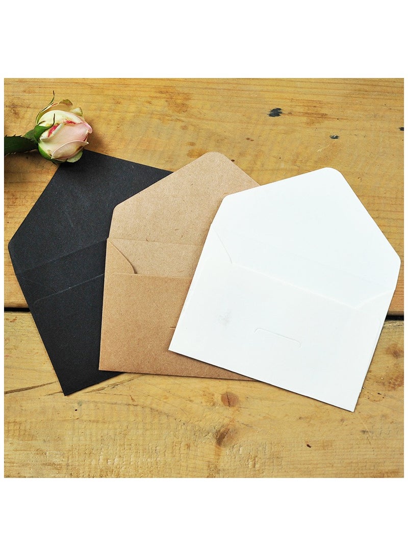 Generic Kraft Paper Invitation Envelopes 4.13x2.75" Mini Brown Envelopes for Cards, Photos, Invitations, Weddings, Baby Shower, Birthiday（60pcs）  - Image 1