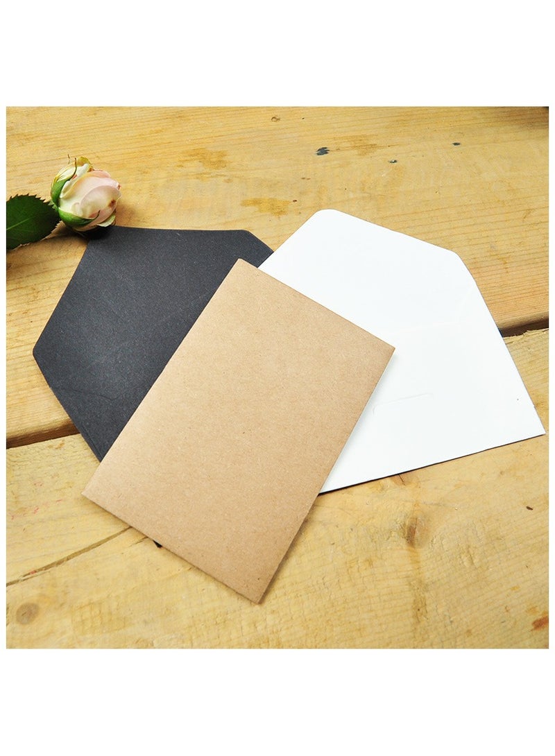 Generic Kraft Paper Invitation Envelopes 4.13x2.75" Mini Brown Envelopes for Cards, Photos, Invitations, Weddings, Baby Shower, Birthiday（60pcs）  - Image 2