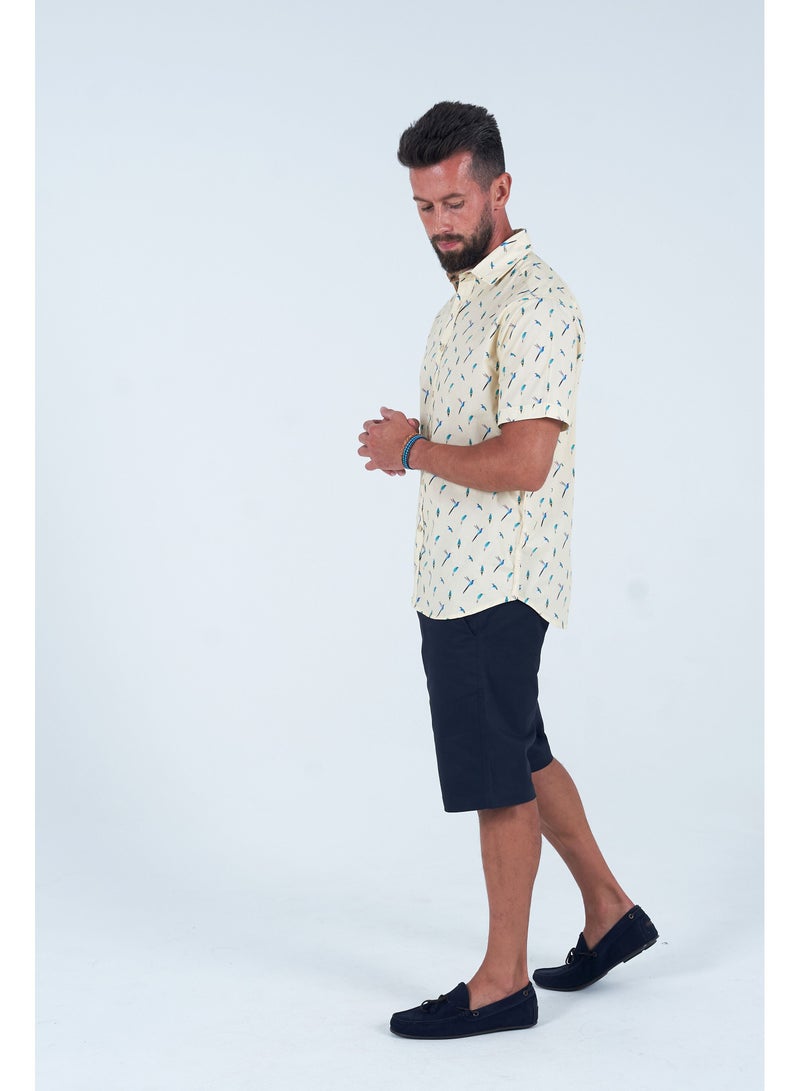 Orabelle Macaw Desert Shirt in Beige - Image 4