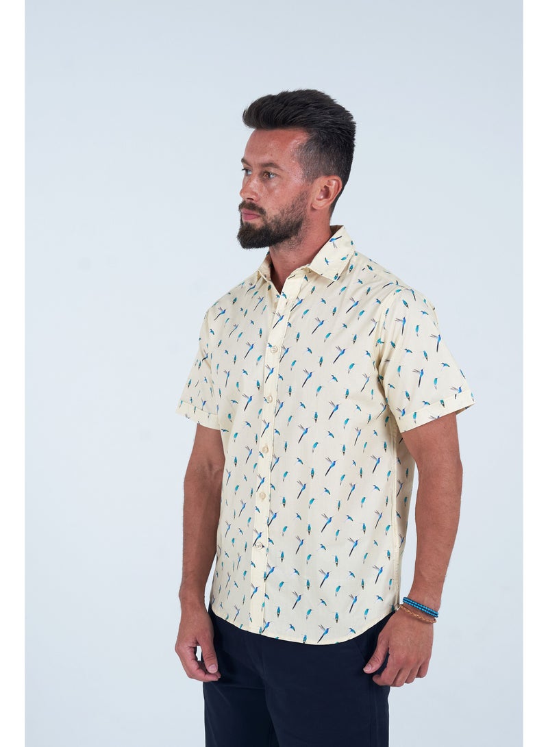 Orabelle Macaw Desert Shirt in Beige - Image 2