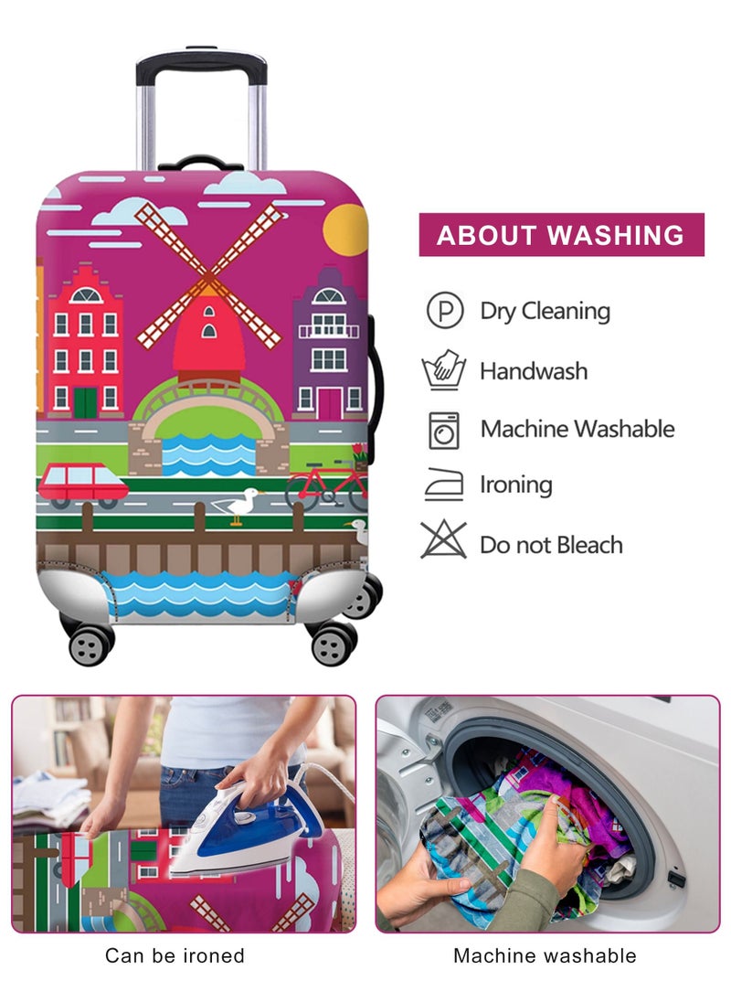 HomarKet Travel Luggage Cover Spandex Suitcase Protector Washable Baggage Covers Fits 18-32 Inch Luggage  - Image 4