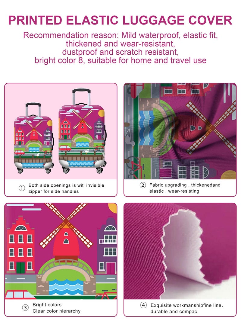 HomarKet Travel Luggage Cover Spandex Suitcase Protector Washable Baggage Covers Fits 18-32 Inch Luggage  - Image 3