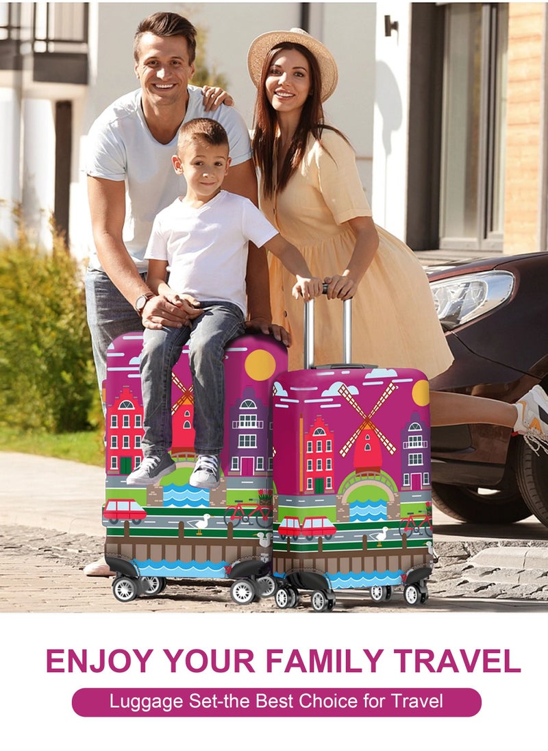 HomarKet Travel Luggage Cover Spandex Suitcase Protector Washable Baggage Covers Fits 18-32 Inch Luggage  - Image 2