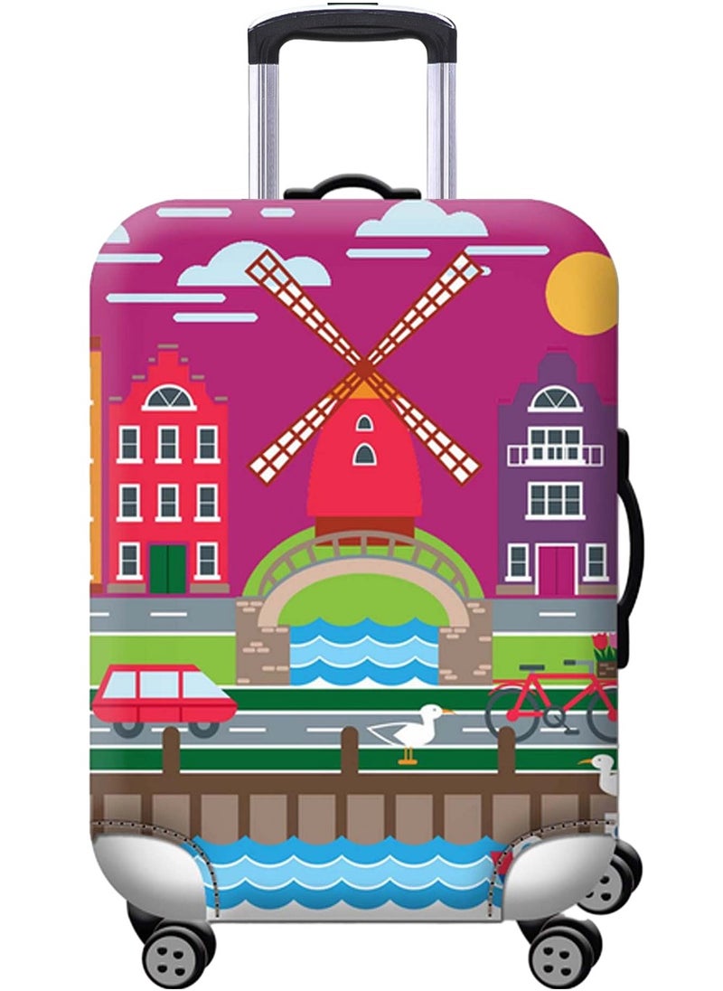 HomarKet Travel Luggage Cover Spandex Suitcase Protector Washable Baggage Covers Fits 18-32 Inch Luggage  - Image 1