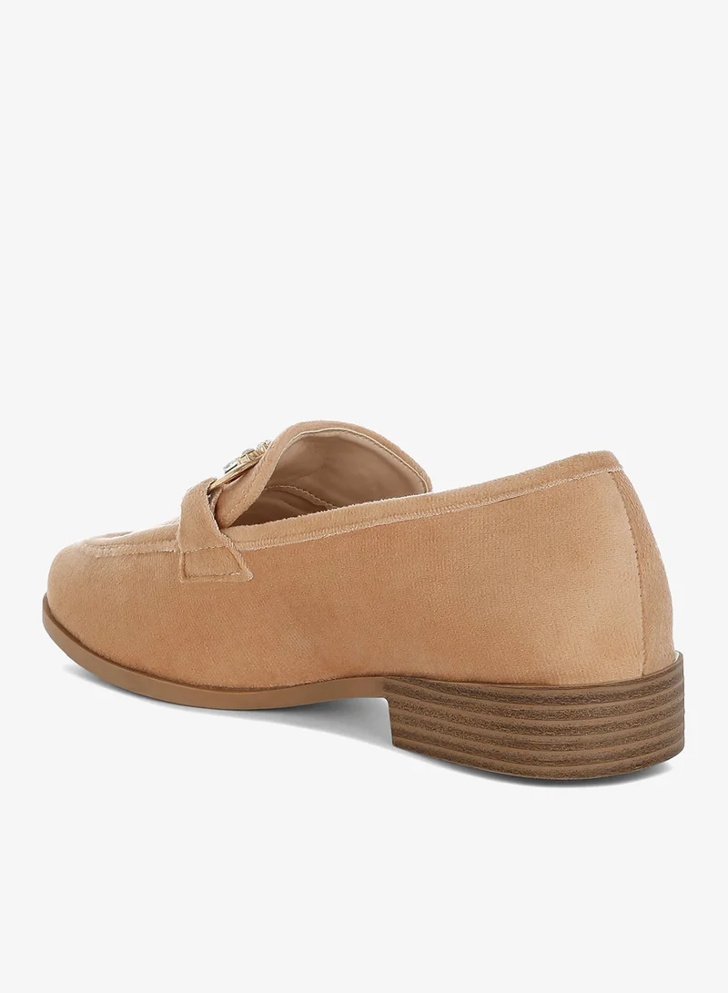 London Rag Beige London Rag Women's Diamante Embellished Horsebit Loafers in Beige for Women | Best Price UAE