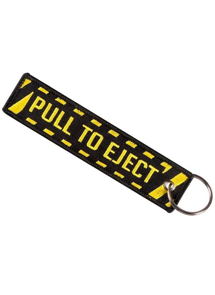 SOLDOUT Double Sided Embroidery Flight Crew Captain Pilot Keychain Keyring For Motorcycles, Cars, Bag, Key Fobs Fashion (Pull to Eject)  - Image 2