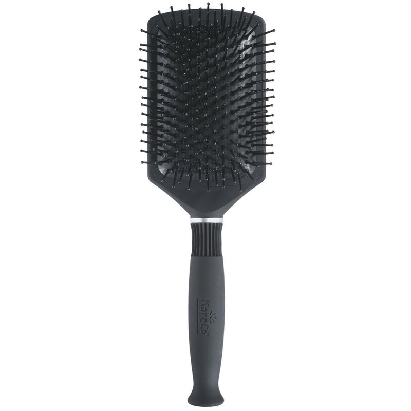 KareCo Large Paddle Brush Cushioned Square Paddle Brush for Long or Wet Hair Black Color