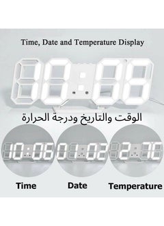 F.A.M.S 3D LED Digital Alarm Wall Home and Office Desk Clock - Time, Date & Temperature Display - Stylish & Functional Home Office Decor  - Image 2