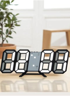 F.A.M.S 3D LED Digital Alarm Wall Home and Office Desk Clock - Time, Date & Temperature Display - Stylish & Functional Home Office Decor  - Image 1