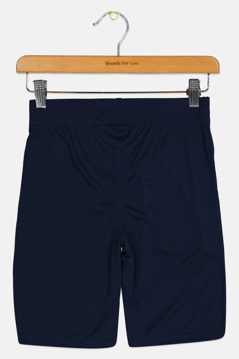 PUMA Kids Boy Drawstring Training Shorts, Navy - Image 3