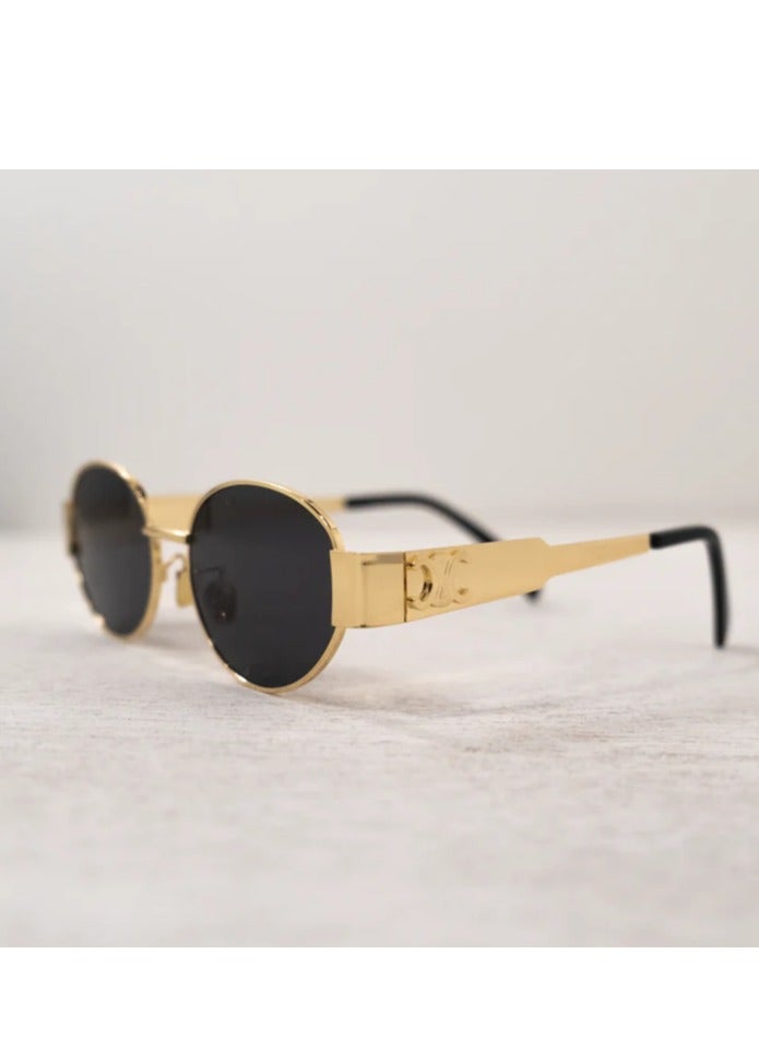 HERMES Round Metal Frame Fashion Sunglasses - Image 2