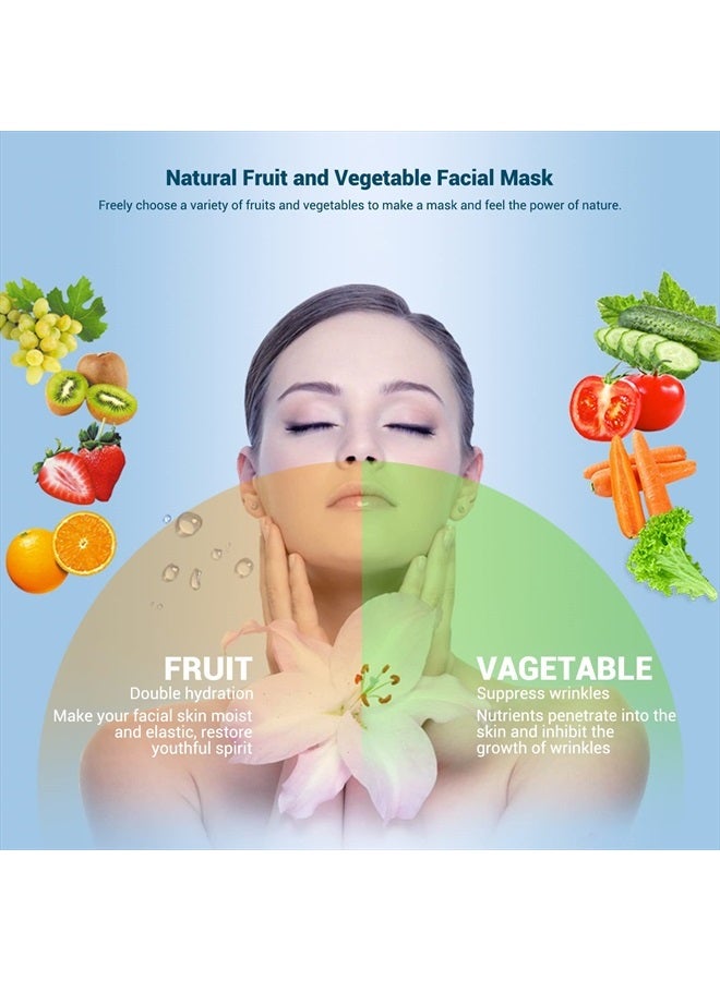 WAONIQ Face Mask Maker Machine, DIY Natural Fruit & Vegetable Mask with 32Pcs Collagen, Automatic Facial Skin Care Machine for SPA Treatments (Rechargeable) - Image 3