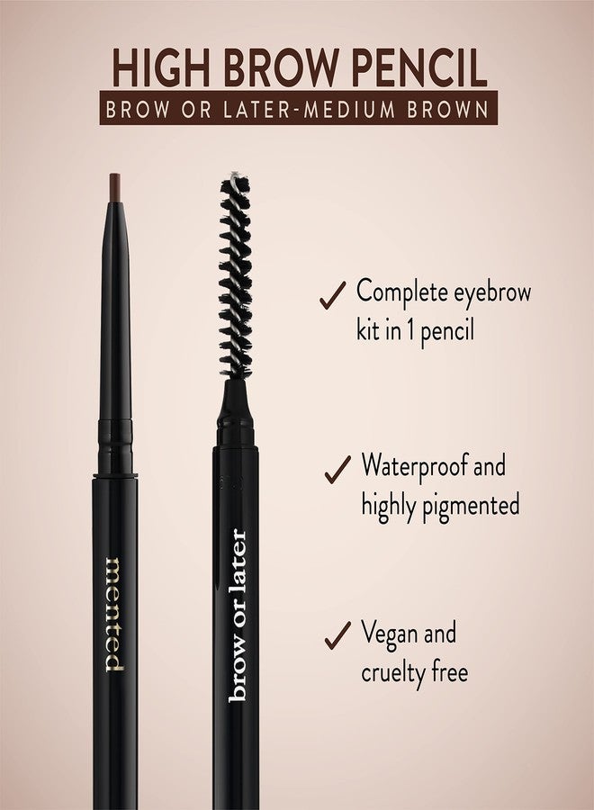 Mented Waterproof Eyebrow Pen with Brush, Brow Pencil & Lash Spoolies for Eyelash Extensions, Eye Brow Pencils for Women, Eyelash Brush & Spoolie Combo, Eyebrow Makeup Tool Set, Brow Or Later (Medium Brown) - Image 5