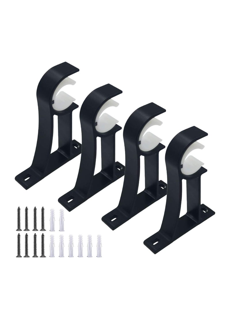 Curtain Rod Bracket Heavy Duty Holders for Drapes Wall KASTWAVE Single Decorative Drapery Hooks Hanger