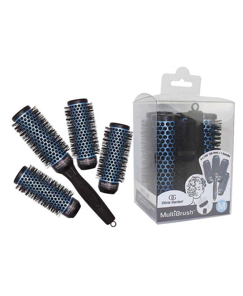 Olivia Garden MultiBrush Detachable Thermal Styling Hair Brush (5-Piece Kit 1 3/8" 36mm) - Image 1
