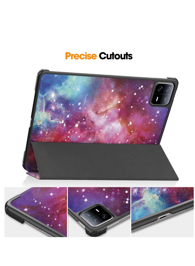 Case for Xiaomi Pad 6/6 Pro 11 Inch Released 2023 Tri Fold Slim Lightweight Hard Shell Smart Protective Cover with Multi-Angle Stand for Xiaomi Pad 6/6 Pro 11 Inch (Milky Way) - Image 4
