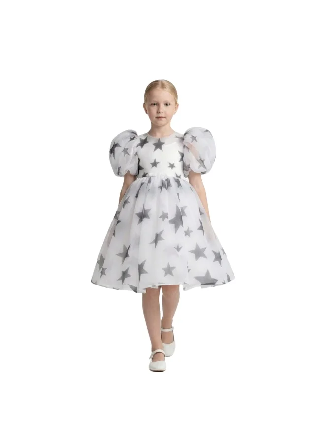 بيداني Celestial Organza Puff Sleeve Dress