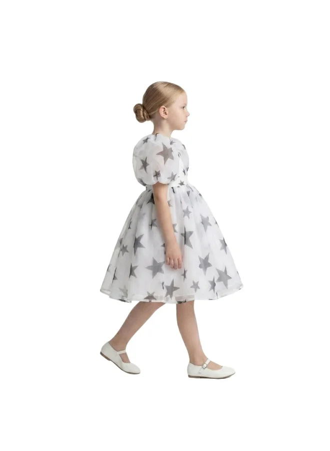 بيداني Celestial Organza Puff Sleeve Dress