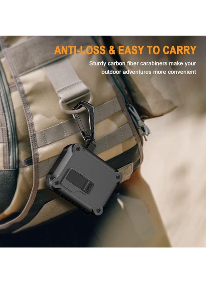 general Airpods pro 2 earphone case with automatic safety lock clip, hard shell full body case, with Apple Airpods pro 2 wireless charging case - Image 4