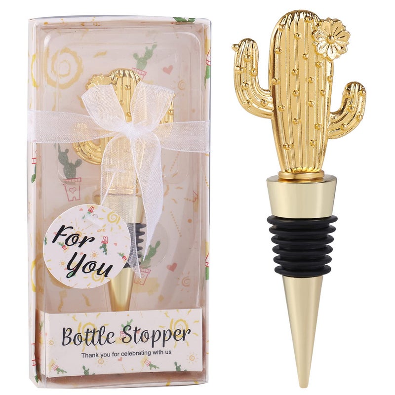 VIDACONTIGO 15 Pack Cactus Wine Stoppers for Mexican Party Favors Wedding Baby Shower Birthday Party Gifts for Guests Bridal Shower Decorations or Souvenirs 