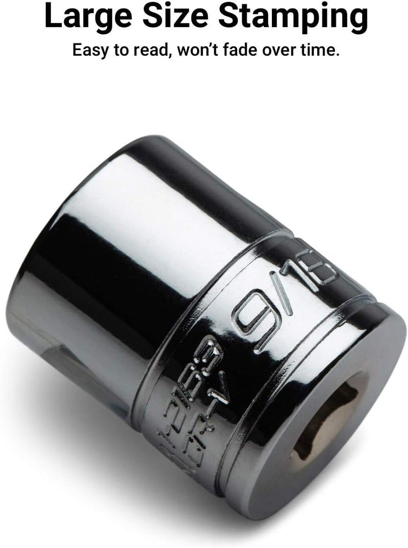 Capri Tools 3/8-Inch Shallow Socket, 3/8-Inch Drive, 6-Point, SAE - Image 4