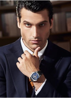 BENYAR Automatic Watches for Men Skeleton Mechanical Leather Strap Mens Watch 30M Waterproof Men's Stylish Gift  - Image 2