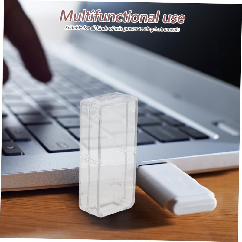 حافظة خارجية لمحرك الأقراص الصلبة USB شفافة مع غطاء واقي ومزود طاقة - Image 5