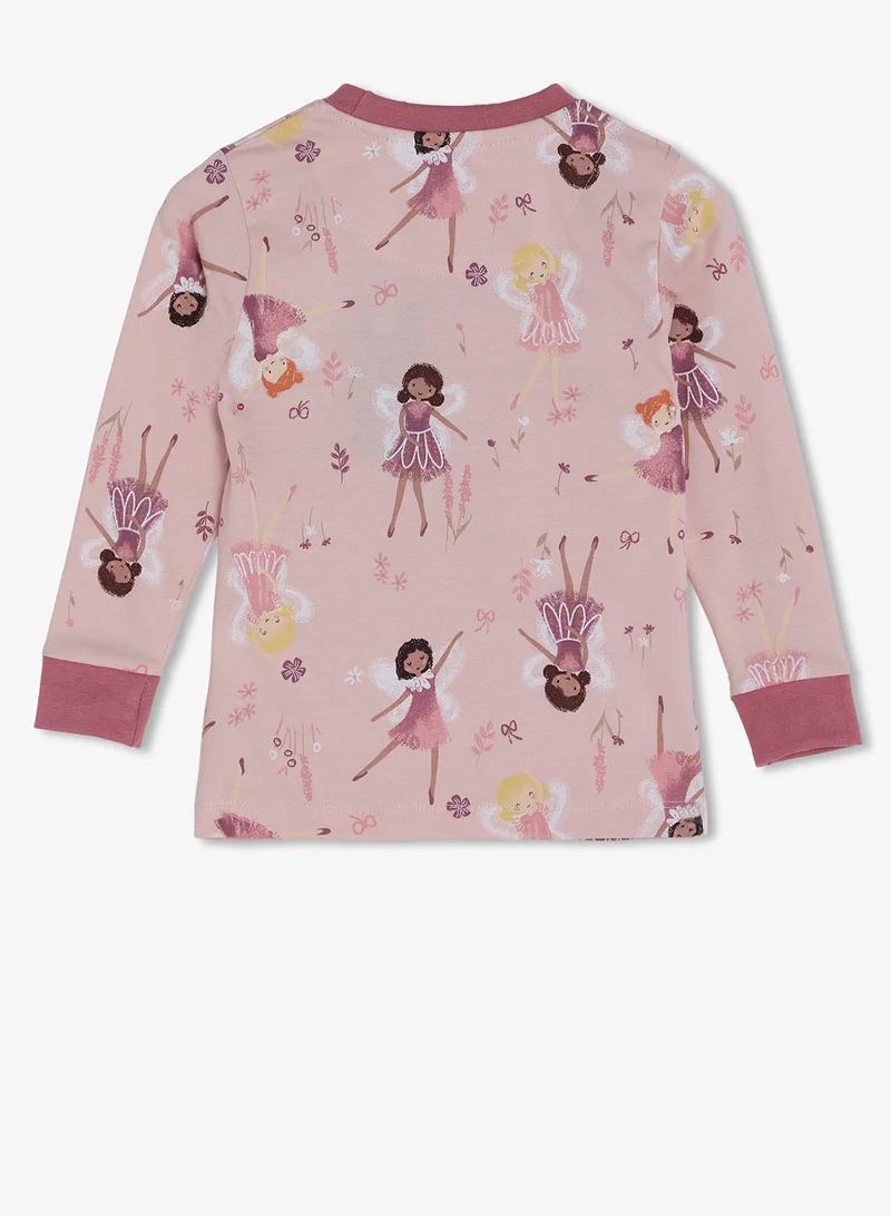 Ripples  Girls Pajama Set With Long Sleeves Tee & Bottom for Kids | Best Price UAE