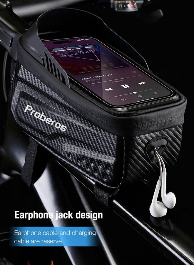 Proberos® Cycle Frame Bag, Bicycle Storage Bag, Waterproof TPU Touch Screen & Double Zipper Design, Mobile Holder, Cycle Accessories for Storage Bicycle Gadget Mobile Phone, Keys, Wallet - Image 4