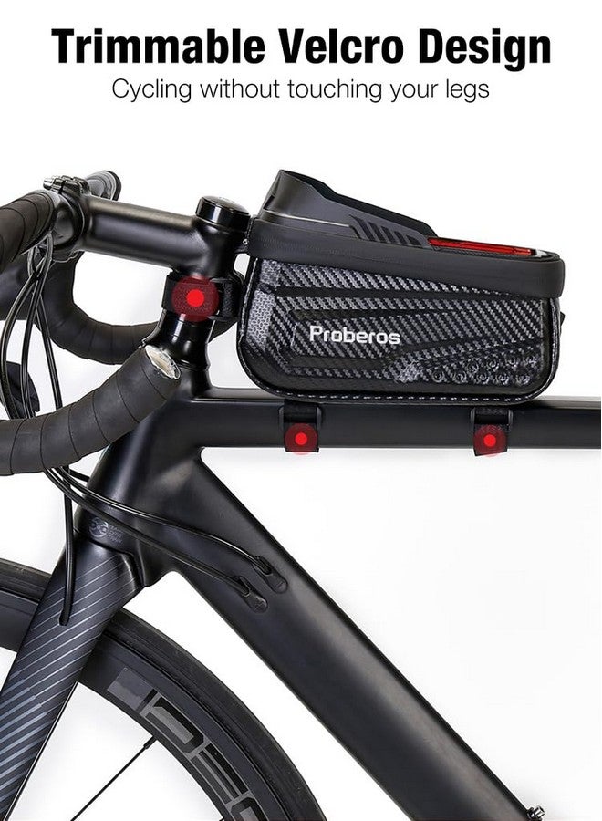 Proberos® Cycle Frame Bag, Bicycle Storage Bag, Waterproof TPU Touch Screen & Double Zipper Design, Mobile Holder, Cycle Accessories for Storage Bicycle Gadget Mobile Phone, Keys, Wallet - Image 5