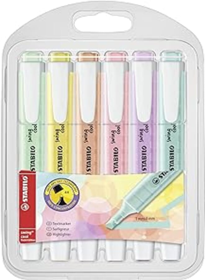 Stabilo Swingcool Pastel Highlighter Wallet -6