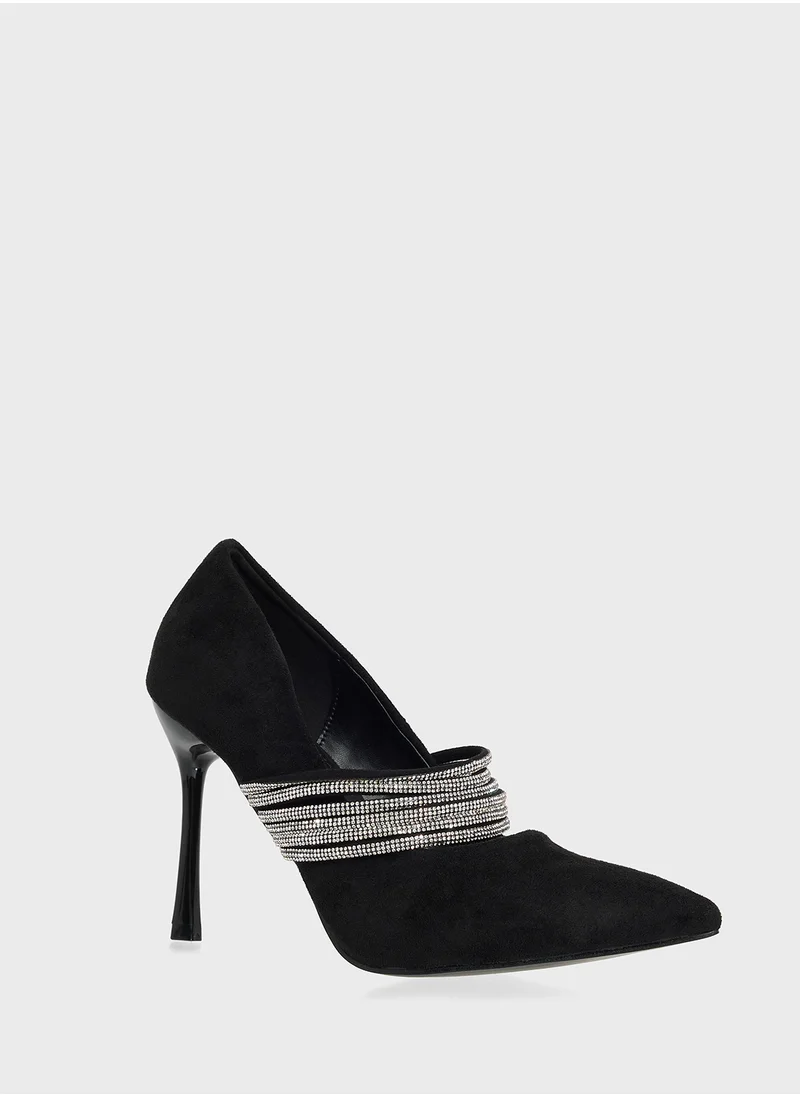 Ella Limited Edition Diamante Heeled Pump