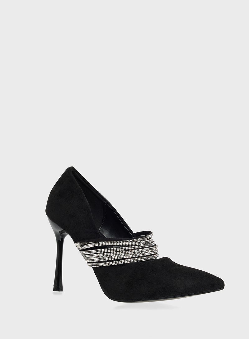 Ella Limited Edition Diamante Heeled Pump  - Image 2