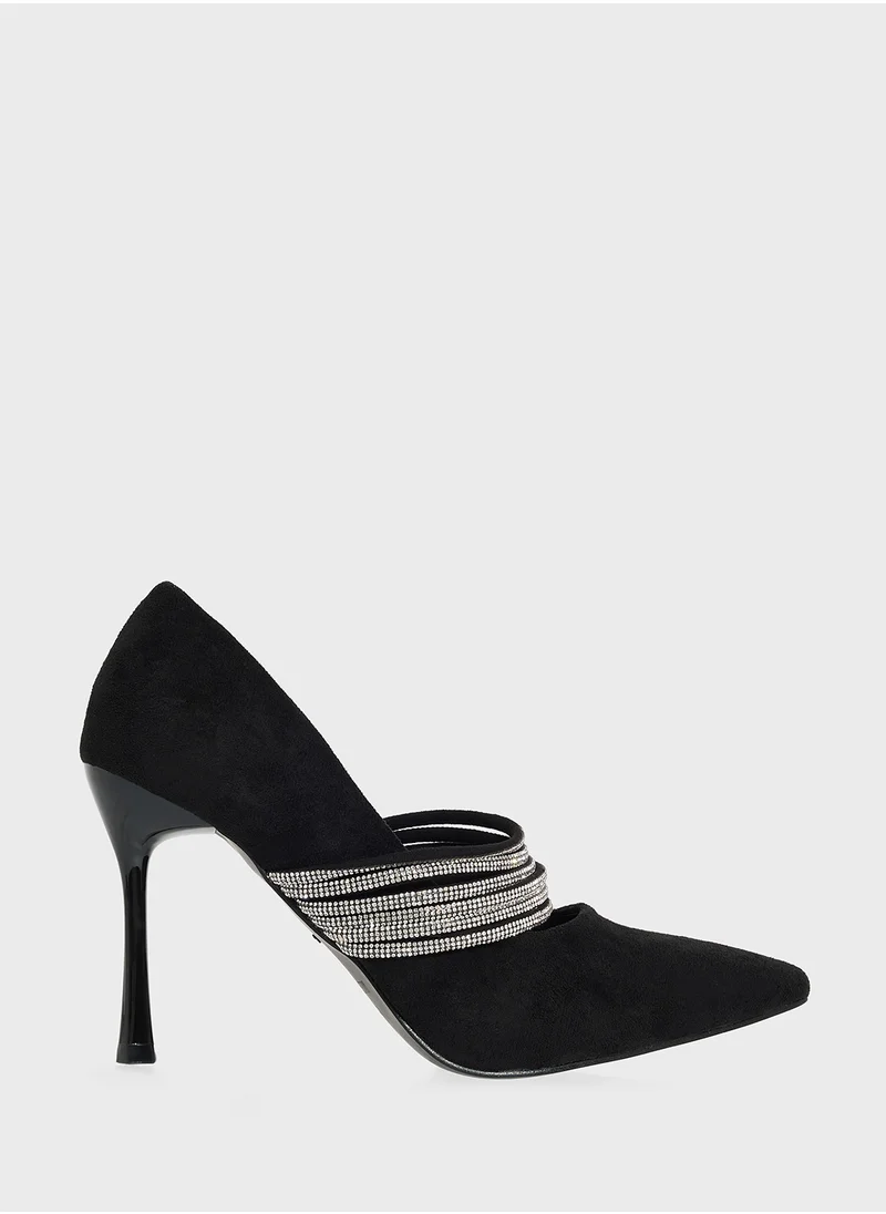 Ella Limited Edition Diamante Heeled Pump