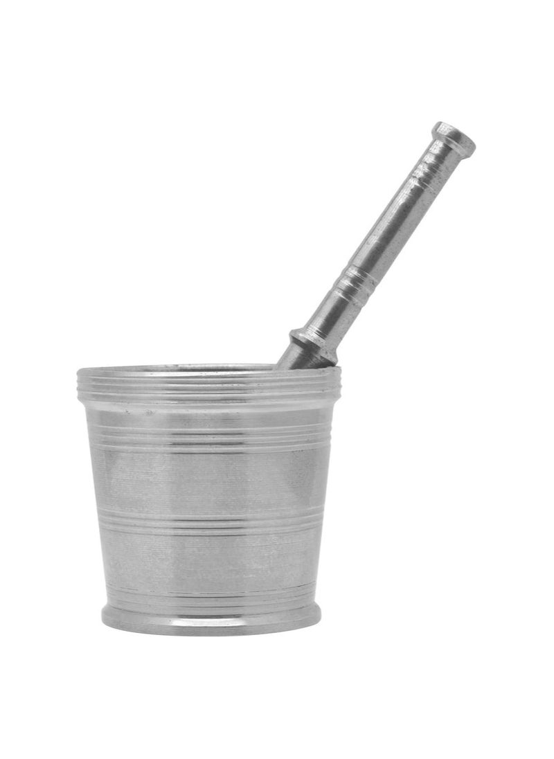 RAJ Raj Stainless Steel Mortar SM0004, Garlic Crusher , Manual Spices Grinder Chutney Maker Ideal for Ginger Garlic, Herbs Grinder-8.5CM(Large)  - Image 1