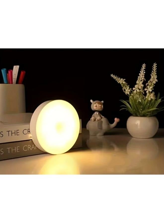 Sensored LED Wall Lamp Sticky Magnet USB Charging Closet Light with Button - Image 1