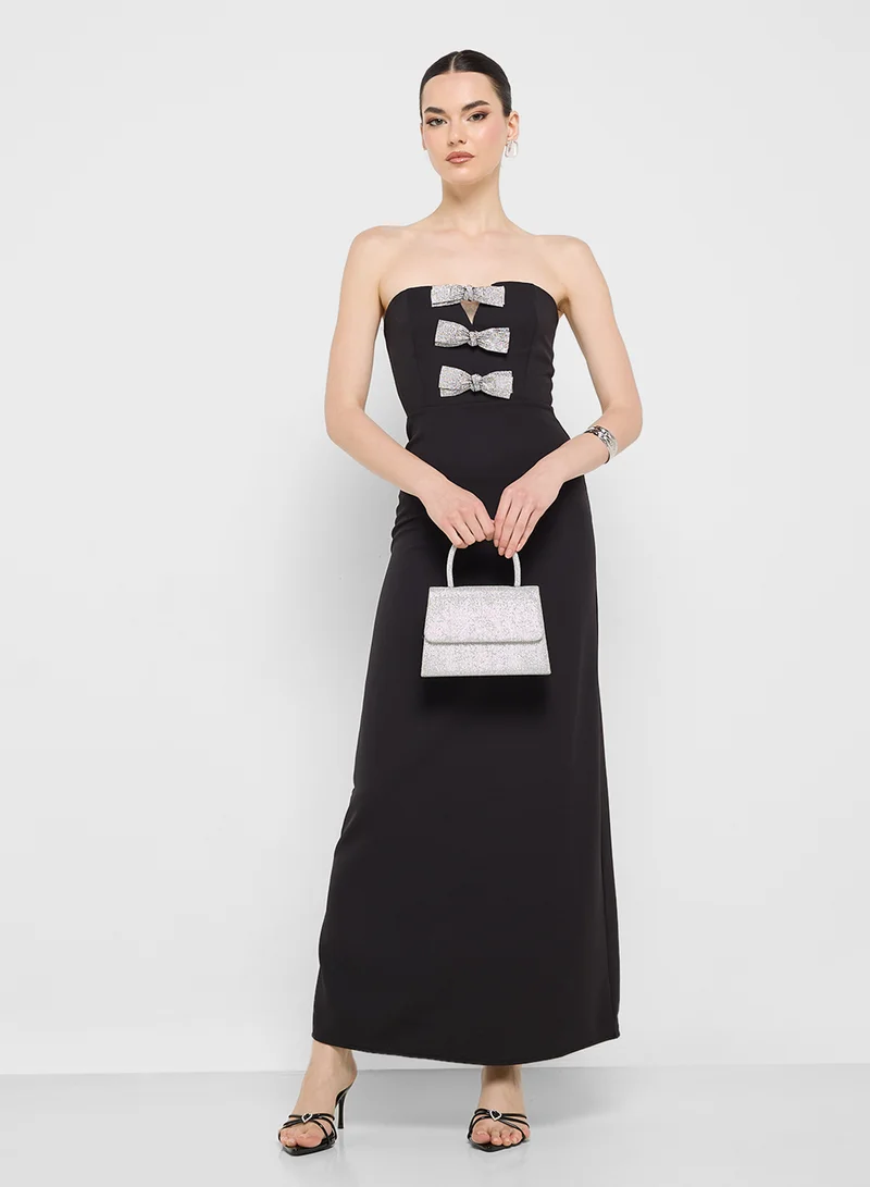 Ginger Boutique Bow Embellished Dress