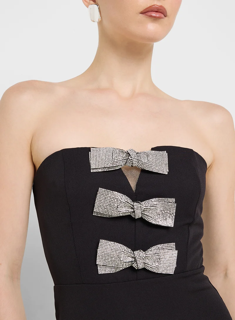 Ginger Boutique Bow Embellished Dress