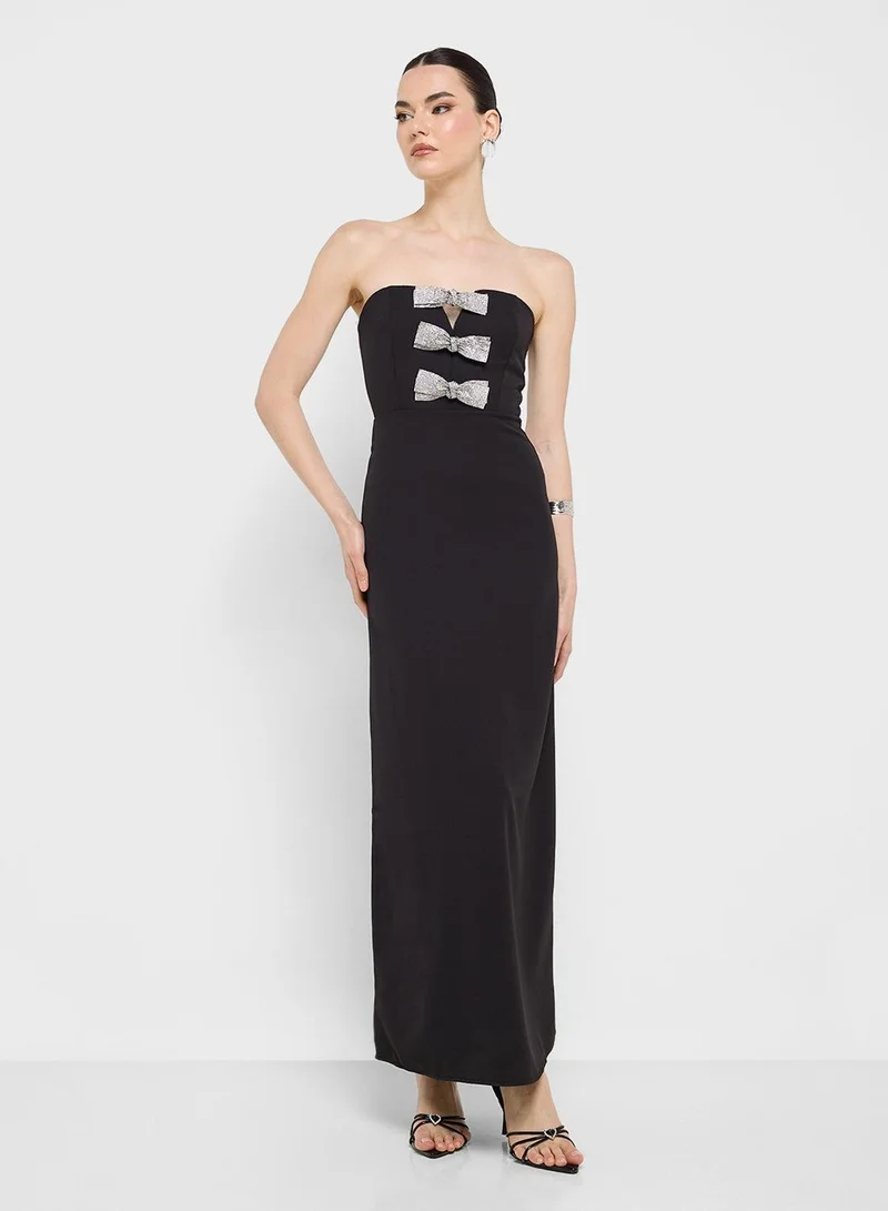 Ginger Boutique Bow Embellished Dress