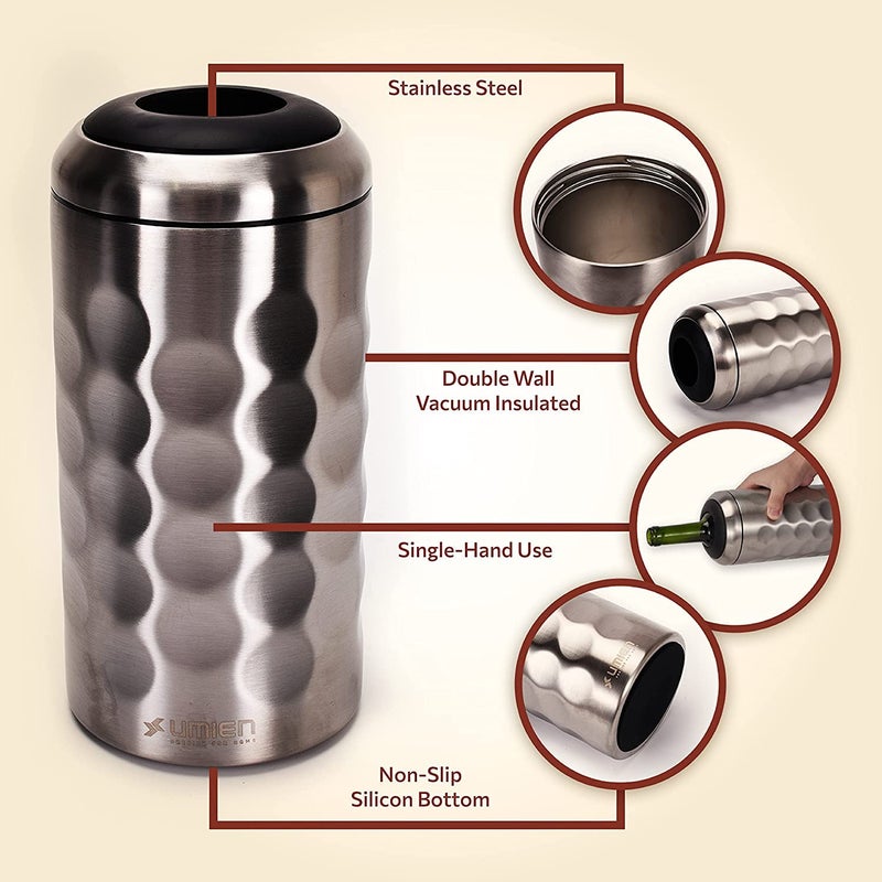 UMIEN Premium Wine Chiller - 750ml Stainless Steel Bottle Cooler, Double-Walled & Vacuum Insulated - Keeps Wine Cold for 6+ Hours - Perfect Christmas Gift for Wine Lovers â€“ Fits Most Champagne Bottles - Image 2