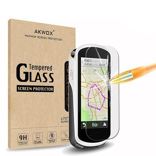 AKWOX (Pack of 4) Tempered Glass Screen Protector for Garmin Edge 1030, 0.3mm 9H Hard Scratch-resistant Protector for Garmin Edge 1030 - Image 1