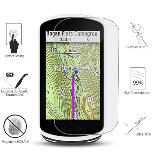 AKWOX (Pack of 4) Tempered Glass Screen Protector for Garmin Edge 1030, 0.3mm 9H Hard Scratch-resistant Protector for Garmin Edge 1030 - Image 2