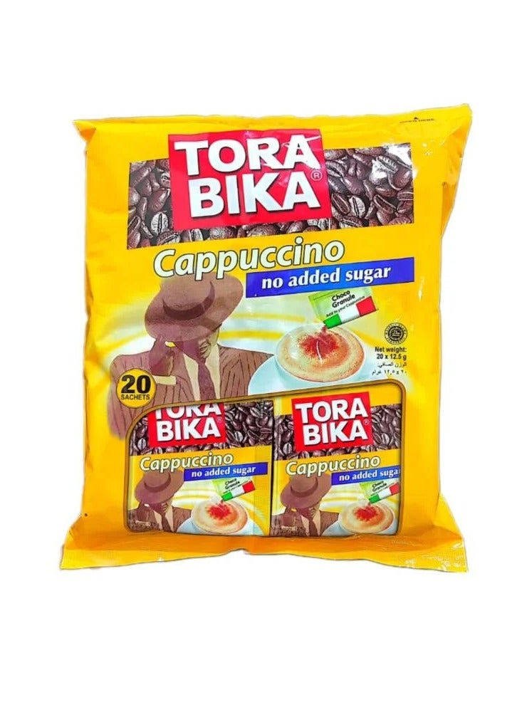 TORA BIKA Tora Bika No Added Sugar Cappuccino Coffee, 12.5G - Pack Of 20