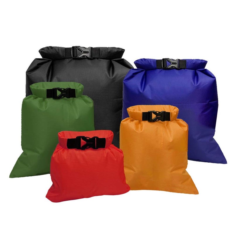 Pimoys 5-Pack Waterproof Dry Bag, Lightweight Dry Sack, Outdoor Ripstop Roll Top Drybags Backpack for Rafting, Boating, Camping, Hiking, Swimming, Beach(1.5L, 2.5L, 3.5L, 4.5L, 6L) - Image 1